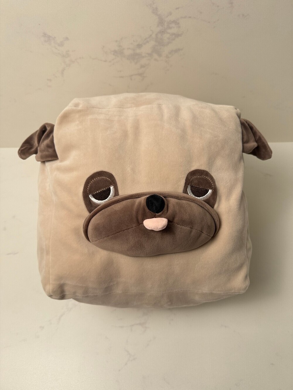 Liv Heart Plush Pillow Bed Pillow Beige Modern Cozy